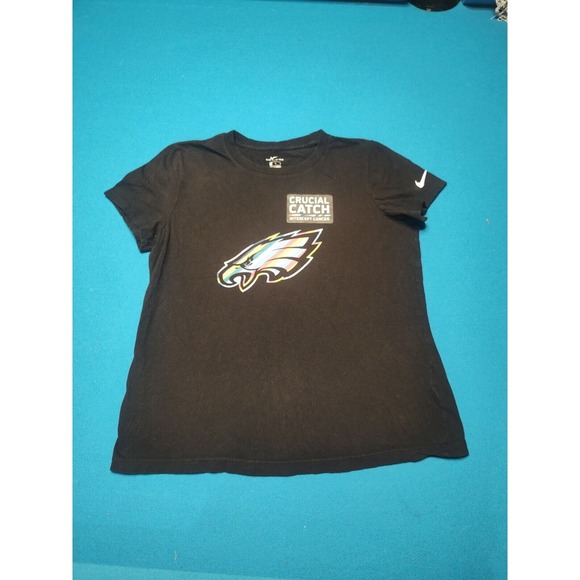 Authentic‎ Nike Philadelphia Eagles Womans Med NFL Crucial Catch T-Shirt - Picture 1 of 5